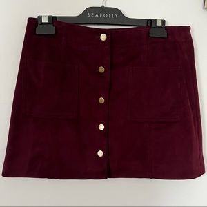 Button down mini skirt